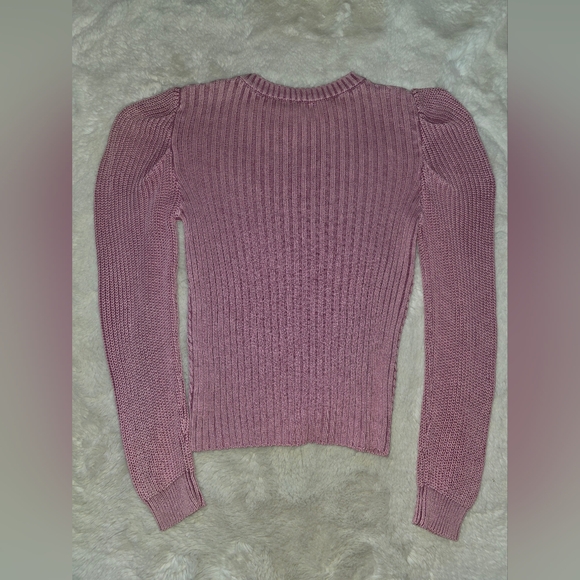 Fate Pink/Purple Puff Shoulder Sweater Size S NWOT - Picture 2 of 7